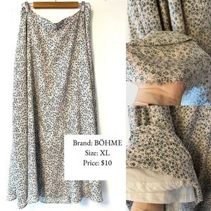 MAXI SKIRT SMALL FLOWERS/WORE PREGNANT/ FLOWY & COMFY